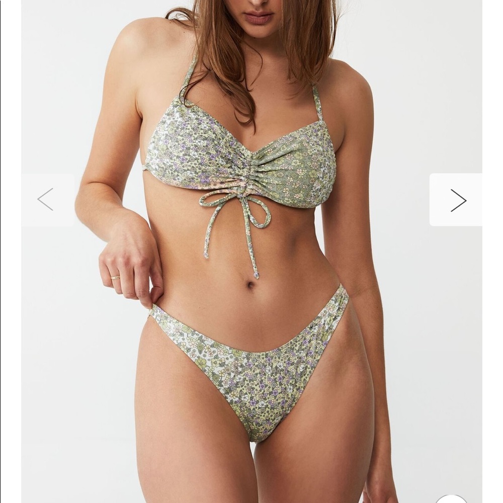 Cotton On high side brazilian seam bikini bottom XL new